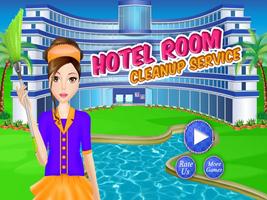 Hotel Room Cleaning Girls Game Affiche