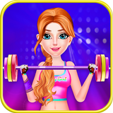 Little Girl Fat to Fit Gym Fitness Girl Games ikon