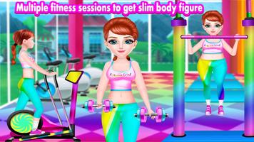 Little Girl Fat to Fit Gym Fitness Girl Games capture d'écran 2