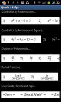 Quadratics & Partial Fractions capture d'écran 1