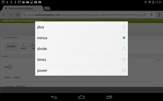 Trig Idenies Calculator For Android Apk Trig Idenies Calculator Screenshot 3