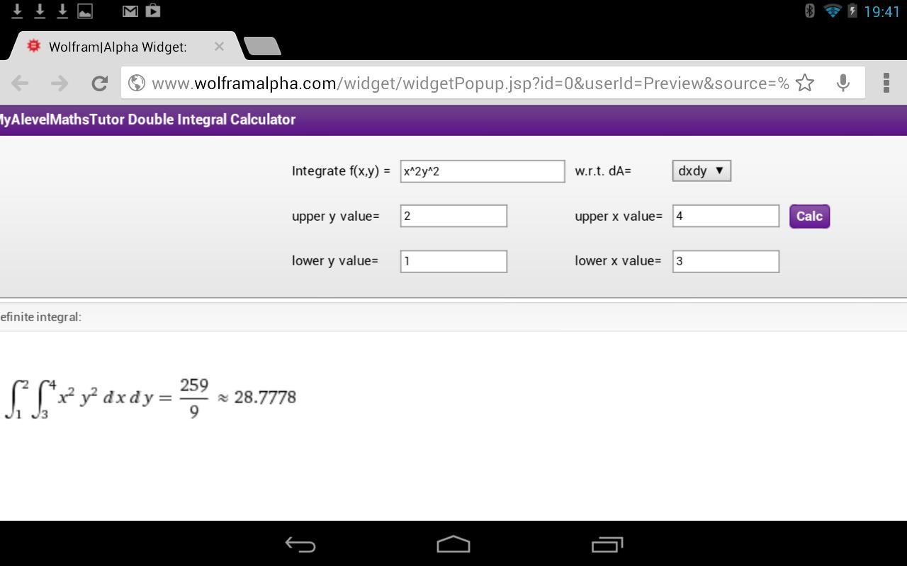 Double integral calculator for android apk download