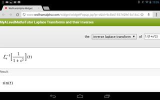 برنامه‌نما Laplace Transforms Calculator عکس از صفحه