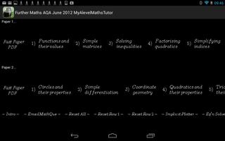 Further Maths AQA June 2012 PP โปสเตอร์