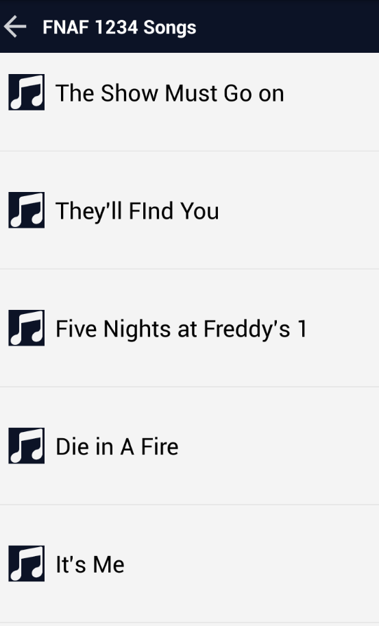 FNAF 1 2 3 4 5 6 Songs APK for Android Download