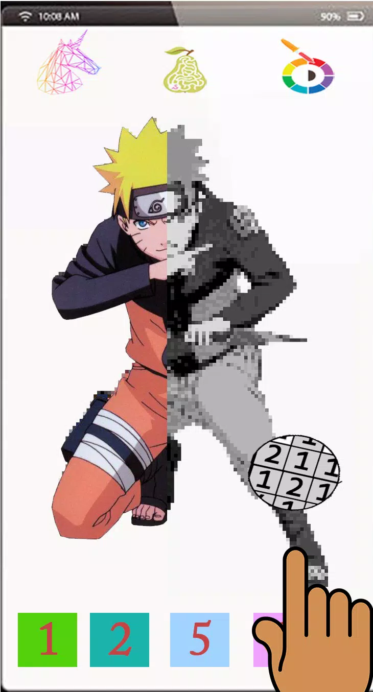 Download do APK de Como desenhar e colorir pelo número Naruto para Android