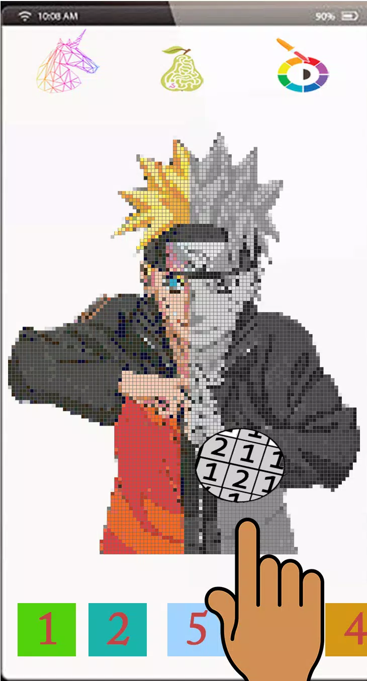 Download do APK de Como desenhar e colorir pelo número Naruto para Android