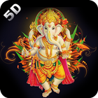 5D Ganesha HD Live Wallpaper আইকন