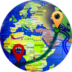 navigation carte du monde hors ligne icône