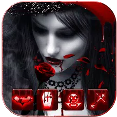 Red Rose Vampire Girl Theme APK download