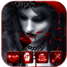 Rouge Rose vampire fille thème icône