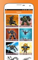 How to Draw Transformer Characters Poster