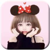 Korean Cute Girly wallpapers Free أيقونة