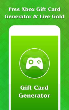Free Xbox Gift Card Generator Live Gold For Poster