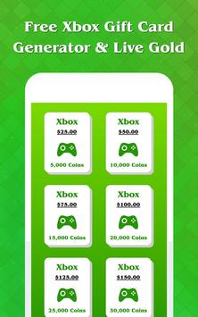 Free Xbox Gift Card Generator Live Gold For Screenshot