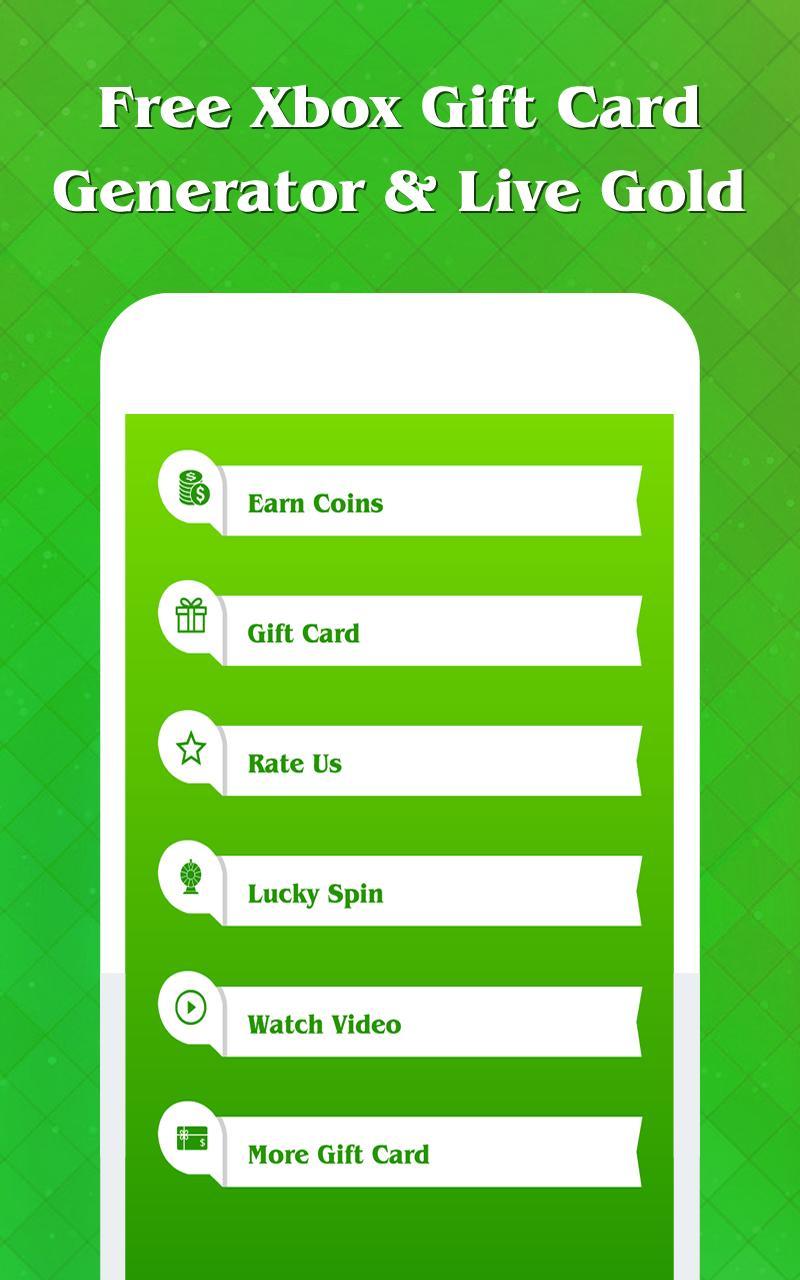 Free Xbox Gift Card Generator & Live Gold for Xbox APK pour Android  Télécharger