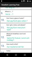 Swedish Learning Free تصوير الشاشة 2