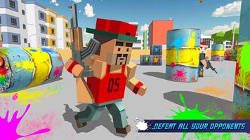 Blocky Vegas Battle Paintball Jeu de tir 3D capture d'écran 1