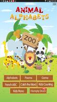 Animal Alphabets ABC Poem Kids Plakat