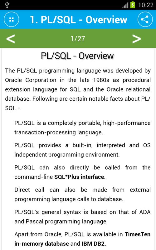 pl sql tutorial free download Oracle pl sql tutorial freedownload free software programs online.