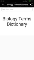Biology Terms Dictionary Affiche