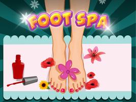 Juego princesa Foot Spa Salon Poster