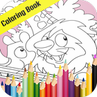 Zoo Coloring Game for Kids icône