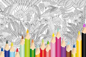 Adult Coloring: Animal Kingdom Affiche