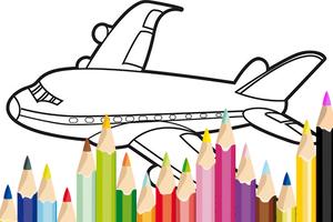 Aircraft Coloring Book Game Affiche