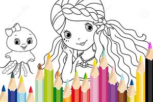 Cute mermaids Coloring for Kid captura de pantalla 1