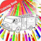 Fire Truck Siren Coloring Book أيقونة