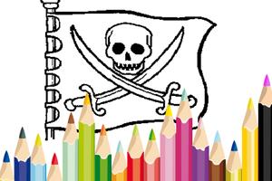 Image Pirates Coloring for Kid Cartaz