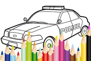 Police Car and Firetruck Color 스크린샷 1