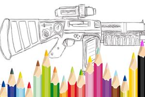 Real 3D Guns Armas Coloring Affiche