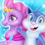 Unicorn & Squirrel Pet Caring - Doctor Game icône