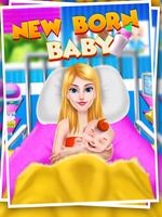 Mommy Newborn Surgery -  Cute Born Girl Care Affiche