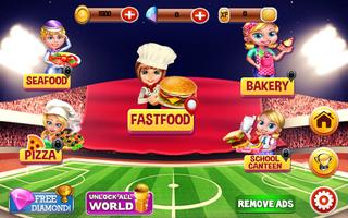 Fast Food Cooking - Kitchen Chef Games تصوير الشاشة 1