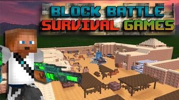 Block Battle Survival Games Plakat