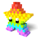 Color by the Number 3D Pixel icon