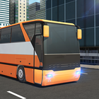 Modern City Coach Bus Driving icône