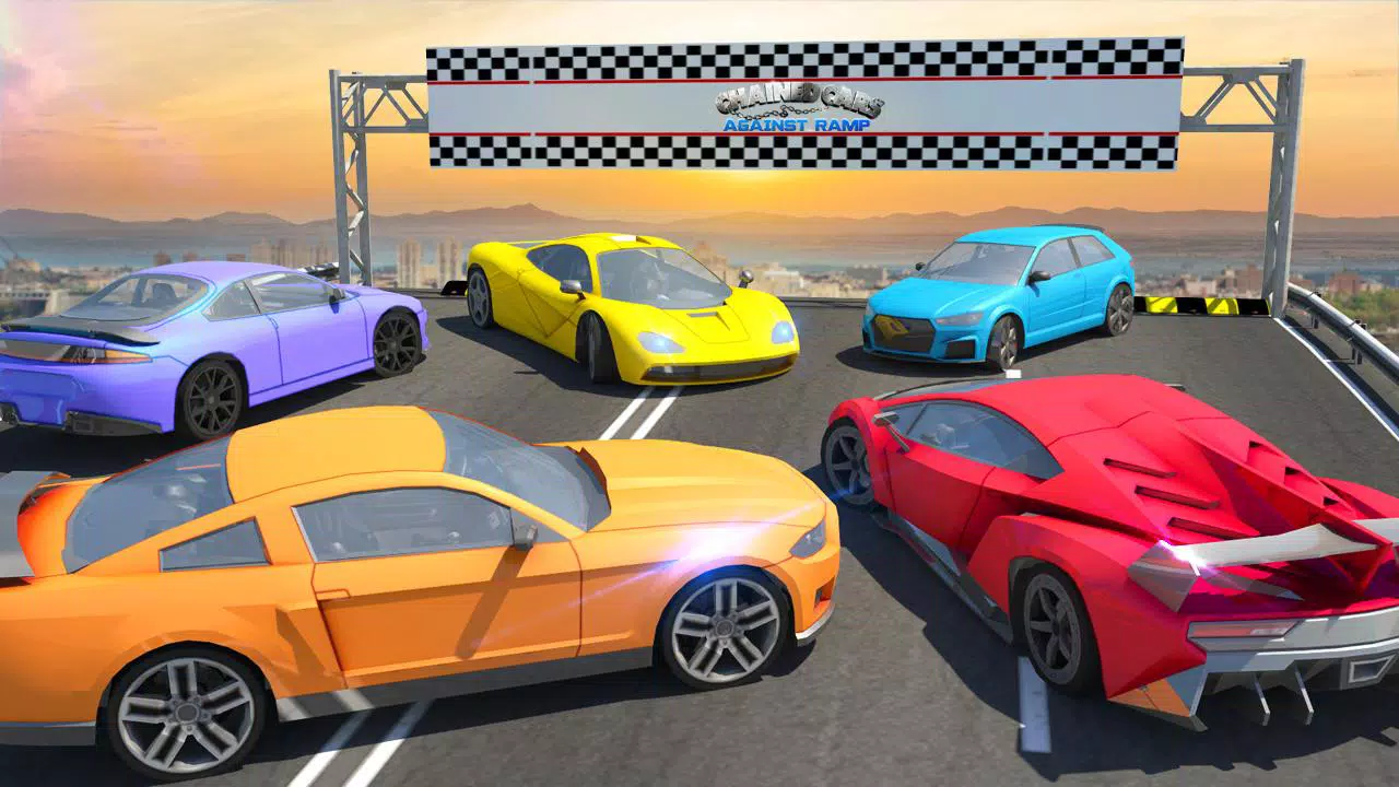 Chained Car Stunt Racing 3D