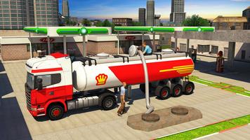 Oil Tanker Truck Driving الملصق