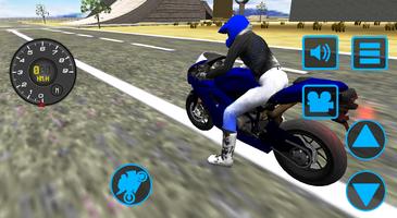 symulant jazdy motocyklem 3D plakat