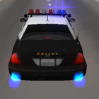 3D를 운전하는 경찰차 아이콘