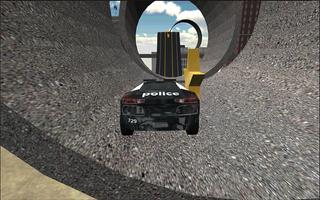 police car driving 3D Poster