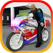 Polícia tráfego bicicleta 3D