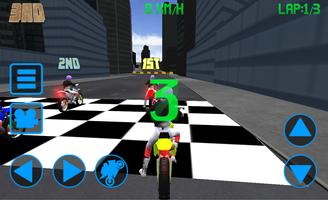 cidade de corrida de moto 3D imagem de tela 1