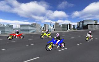 cidade de corrida de moto 3D imagem de tela 2