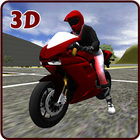 ekstremalne motocykl skok 3D ikona