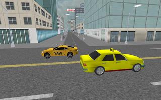 Modernes Taxi fahren 3D Plakat